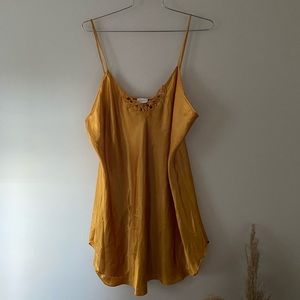 Vintage gold slip dress